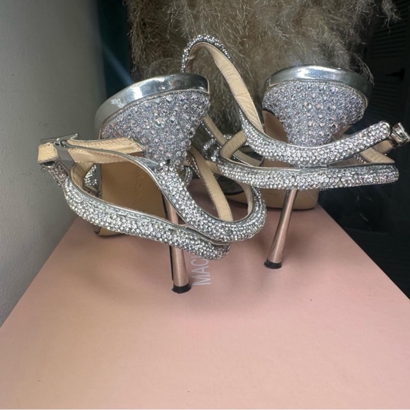 MACH & MACH Strass Double Bow Clear Ankle-Strap Pumps - Picture 7 of 7